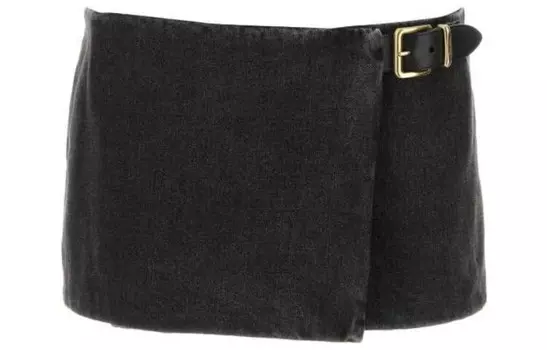 Юбка джинсовая женская темно-серая Miu Miu