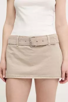 Юбка-джинсы Abercrombie & Fitch, бежевый