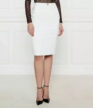Юбка Elisabetta Franchi миди, белый
