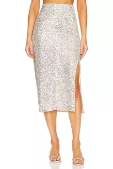 Юбка Enza Costa Sequin Bias, цвет Nude & Silver