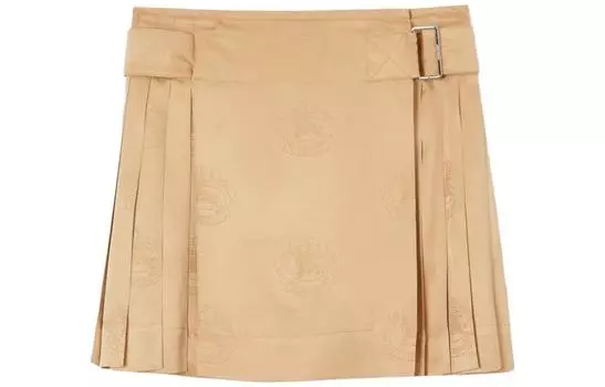 Юбка Equestian Knight print Jacquard Silk Top Burberry, Soft Tawny