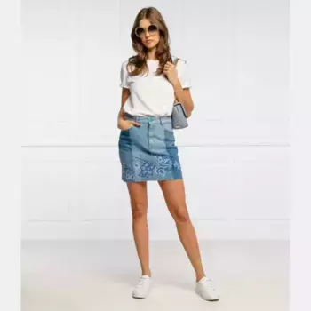 Юбка fa_be со средней посадкой Desigual, синий