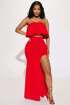 Юбка Fashion Nova 10391S, красный