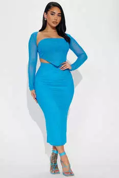 Юбка Fashion Nova FST65218TSA, бирюзовый