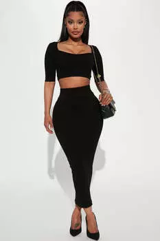 Юбка Fashion Nova ZDSK233, черный