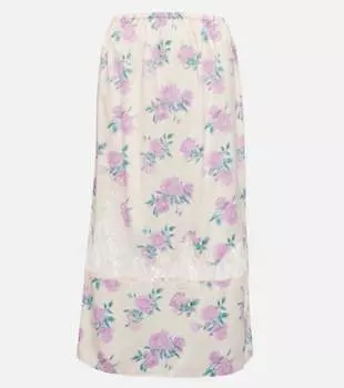 Юбка Fayette цвета Mauve Rose LoveShackFancy