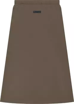 Юбка Fear of God Essentials Jersey Long Skirt 'Wood', коричневый