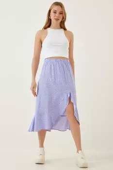 Юбка - Фиолетовый - Миди Happiness stanbul, фиолетовый