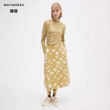 Юбка флисовая Uniqlo, бежевый