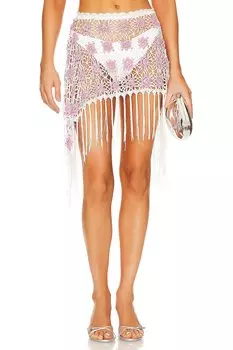 Юбка Frankies Bikinis Hendrix Crochet, цвет Pink Sugar