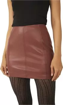 Юбка Free People Modern Femme Vegan Leather Skirt, цвет Double Dare