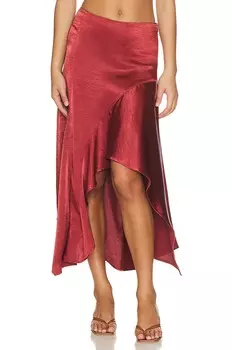 Юбка Free People Sunrise Asymmetrical, цвет Russet Acorn
