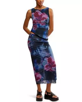 Юбка Free People Sunset Mesh Maxi, цвет Night Combo-boardwal