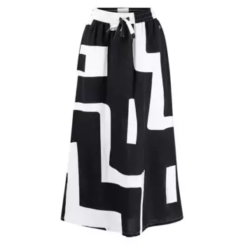 Юбка Fynch Hatton Great Steps Linen Mix long, черный