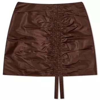 Юбка GANNI Nylon Ruched Mini Skirt