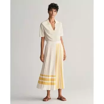 Юбка Gant Striped Pleated, бежевый