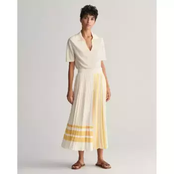 Юбка Gant Striped Pleated, бежевый