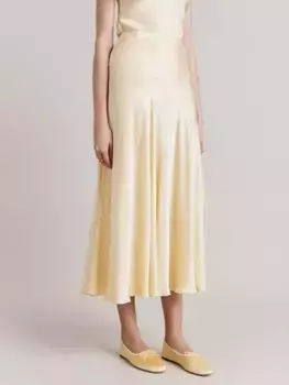 Юбка Ghost Diana Bias Cut Satin Maxi, цвет lemon