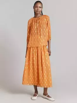 Юбка Ghost Lorena Metallic Jacquard, оранжевый
