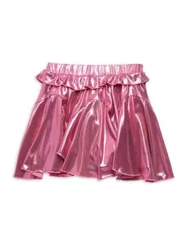 Юбка-годе с металлизированной рюшами для маленьких девочек Baby Sara, розовый