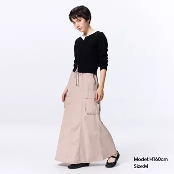 Юбка Gu с высокой талией, сине-серый