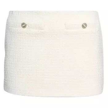 Юбка Gucci Damier Boucle Tweed Mini Skirt Ivory, белый