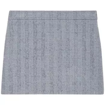 Юбка Gucci Wool Tweed Mini Skirt, цвет Blue Stone