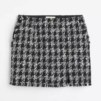 Юбка H&amp;M Boucle, черный/клетка