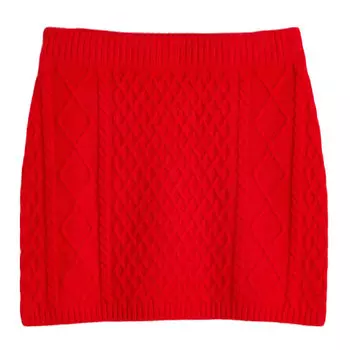 Юбка H&amp;M Cable-knit, красный
