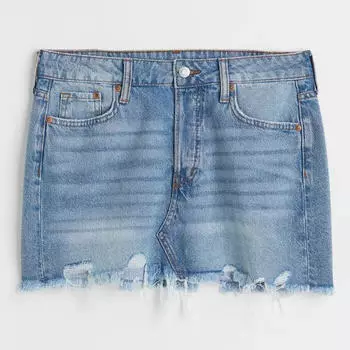 Юбка H&amp;M Low Waist Denim, синий