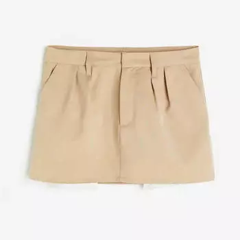 Юбка H&M Mini Twill, бежевый