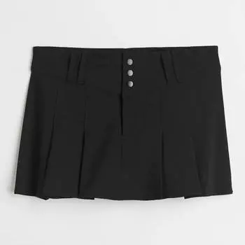 Юбка H&M Pleated, черный