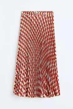 Юбка H&amp;M Pleated, красный