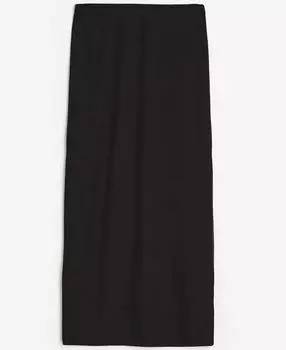 Юбка H&amp;M Ribbed Pencil, черный