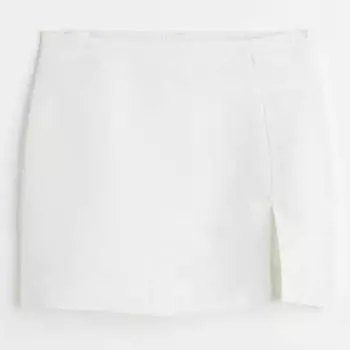 Юбка H&amp;M Short Linen-blend, белый