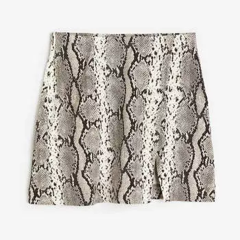 Юбка H&amp;M Short Wrap-front, серо-бежевый