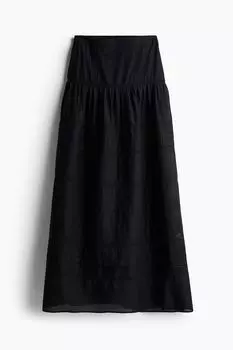 Юбка H&M A-line Maxi, черный
