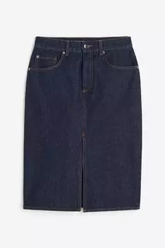 Юбка H&M Denim Pencil, темно-синий