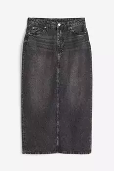 Юбка H&M Denim, темно-серый