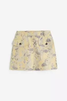 Юбка H&M Jacquard-weave, светло-желтый