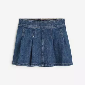 Юбка H&M Kids Pleated Denim, темно-синий