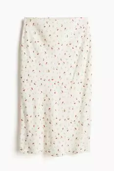 Юбка H&M Knee-length, кремовый