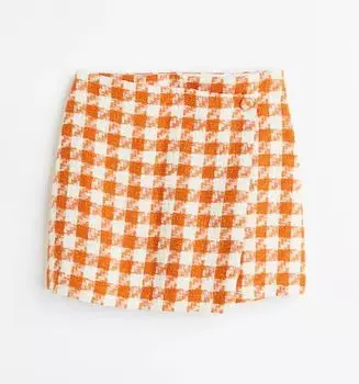 Юбка H&M Mini Patterned, оранжевый