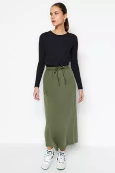 Юбка - Хаки - Макси Trendyol Modest