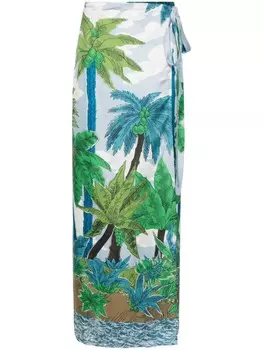 Юбка-халат миди PAROSH Sepalm P.A.R.O.S.H., зеленый