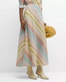 Юбка Halliday с диагональю Zimmermann, цвет Multi Stripe