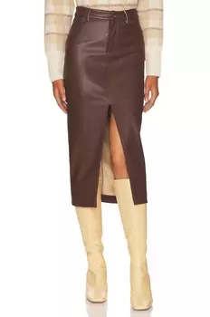 Юбка HEARTLOOM Jae Faux Leather, цвет Mocha