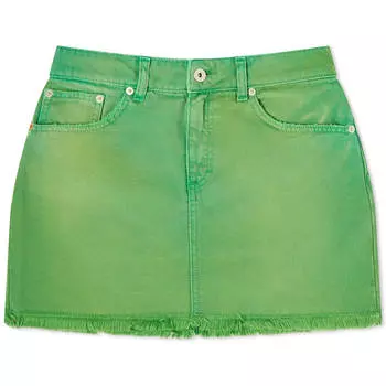 Юбка Heron Preston Distressed Canvas Mini, зеленый