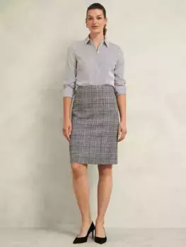 Юбка Hobbs Brea Check Wool Mini, цвет black/white