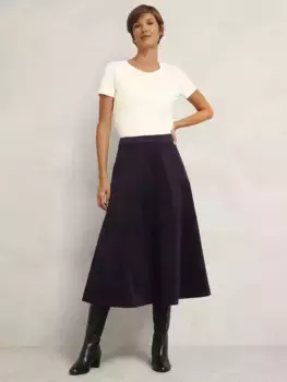 Юбка Hobbs Clifton Corduory Midi, темно-синий